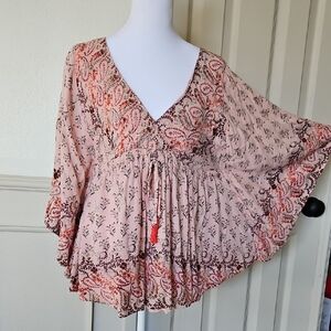Angie Bohemian Floral Blouse